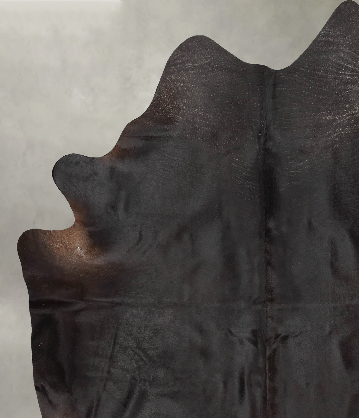 Solid Black XX-Large Brazilian Cowhide Rug 7'11"H x 6'8"W #B29015 by Hudson Hides