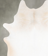 Ivory with Beige XX-Large Brazilian Cowhide Rug 8'7"H x 6'4"W #B29016 by Hudson Hides