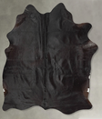 Solid Black X-Large Brazilian Cowhide Rug 7'3"H x 6'4"W #B29019 by Hudson Hides