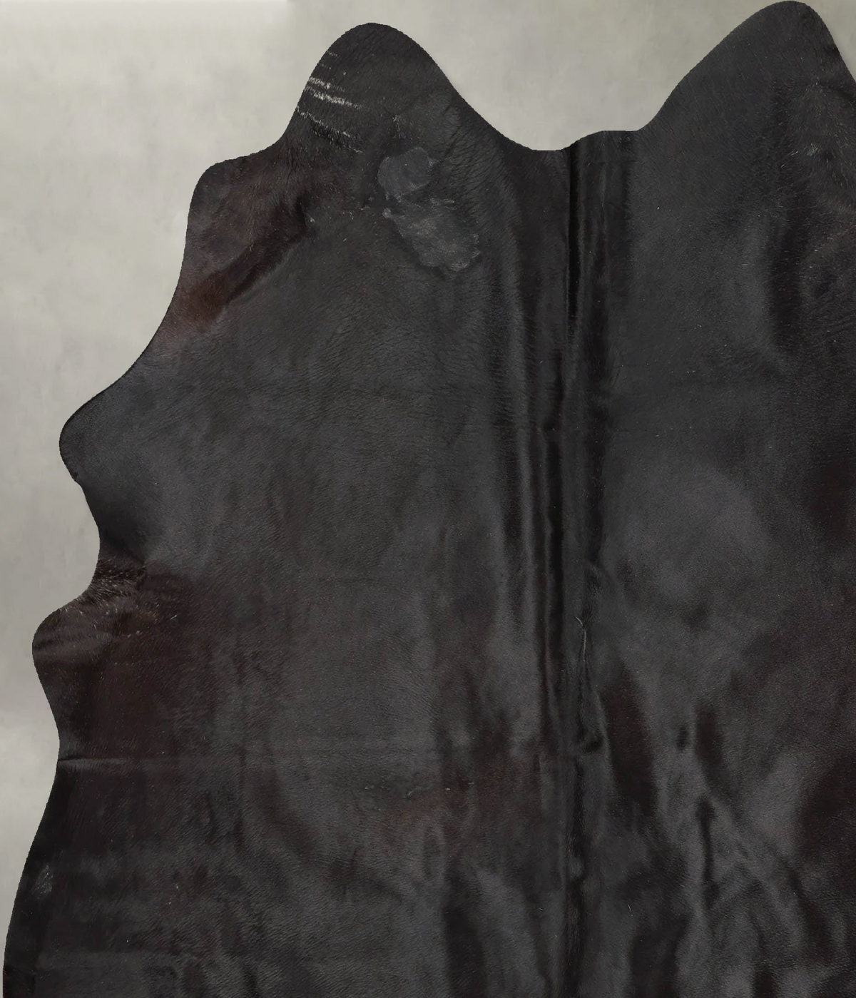 Solid Black X-Large Brazilian Cowhide Rug 7'3"H x 6'4"W #B29019 by Hudson Hides