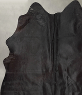 Solid Black X-Large Brazilian Cowhide Rug 7'3"H x 6'4"W #B29019 by Hudson Hides