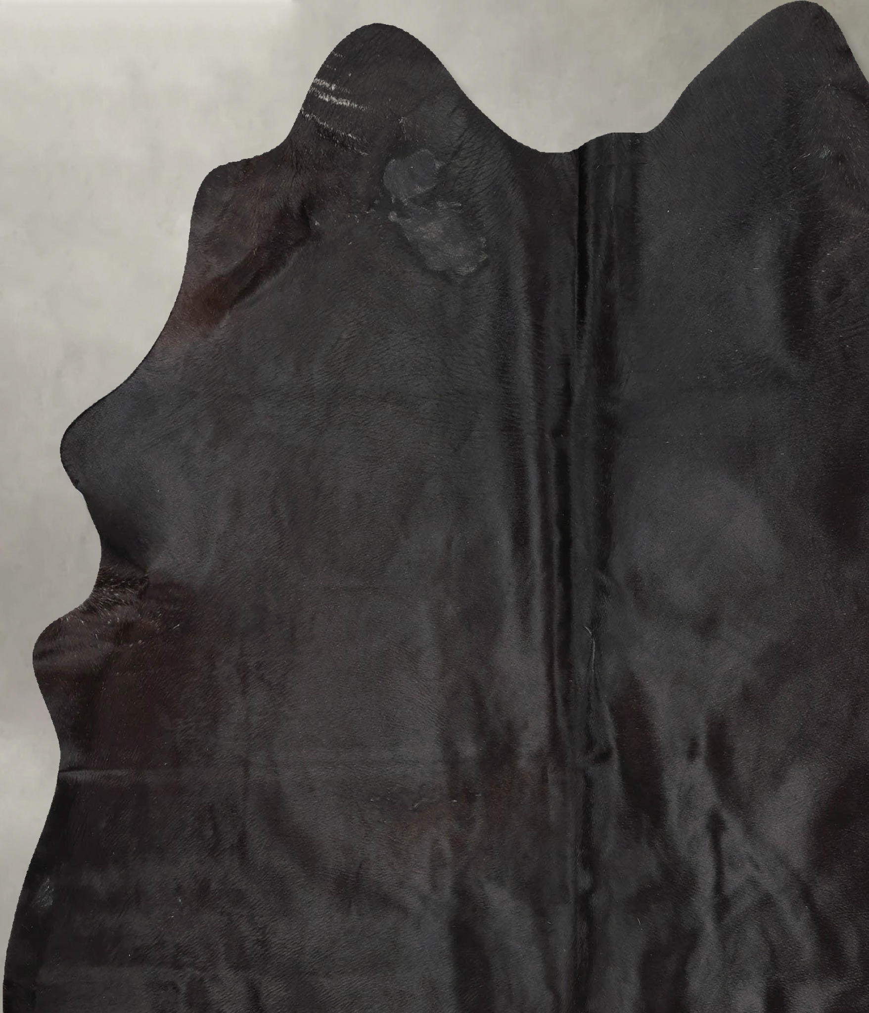 Solid Black Cowhide Rug #B29019