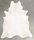 Ivory with Beige X-Large Brazilian Cowhide Rug 7'3"H x 6'7"W #B29020 by Hudson Hides