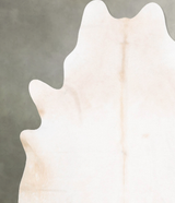 Ivory with Beige X-Large Brazilian Cowhide Rug 7'3"H x 6'7"W #B29020 by Hudson Hides
