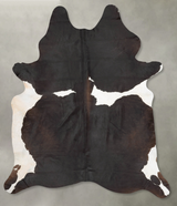 Chocolate and White XX-Large Brazilian Cowhide Rug 8'9"H x 6'8"W #B29021 by Hudson Hides