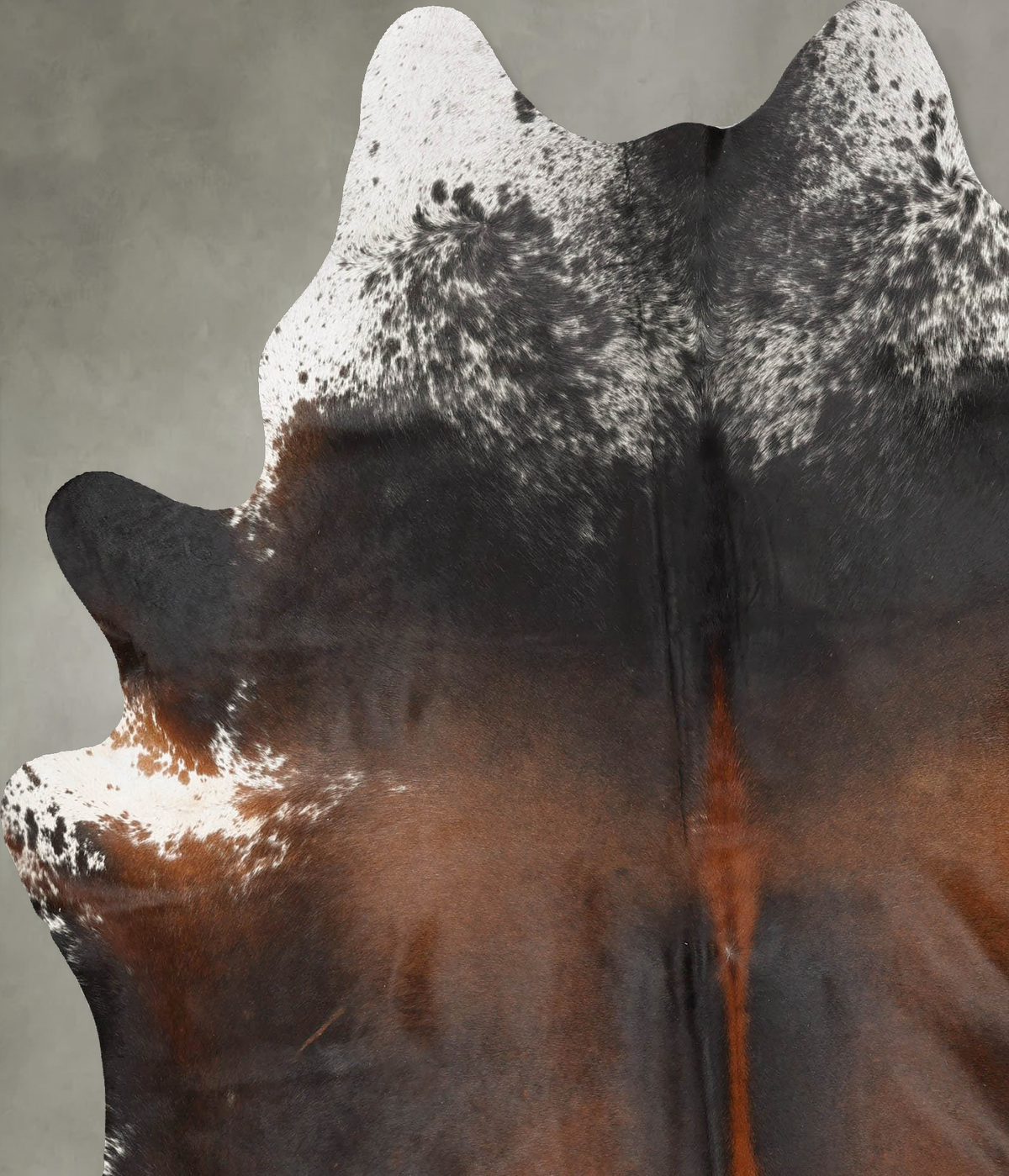 Chocolate and White X-Large Brazilian Cowhide Rug 7'10"H x 6'3"W #B29024 by Hudson Hides