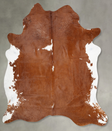 Brown and White Regular XX-Large Brazilian Cowhide Rug 8'2"H x 7'3"W #B29030 by Hudson Hides