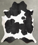 Black and White XX-Large Brazilian Cowhide Rug 8'8"H x 7'0"W #B29035 by Hudson Hides