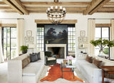 Brown and White Regular XX-Large Brazilian Cowhide Rug 7'8"H x 7'0"W #B2903 by Hudson Hides
