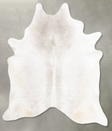 Ivory with Beige XX-Large Brazilian Cowhide Rug 8'1"H x 6'7"W #B29040 by Hudson Hides