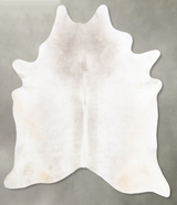 Ivory with Beige XX-Large Brazilian Cowhide Rug 8'1"H x 6'7"W #B29040 by Hudson Hides