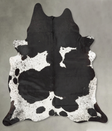 Black and White XX-Large Brazilian Cowhide Rug 7'10"H x 6'8"W #B29041 by Hudson Hides