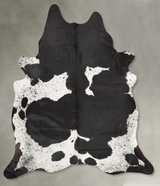 Black and White XX-Large Brazilian Cowhide Rug 7'10"H x 6'8"W #B29041 by Hudson Hides