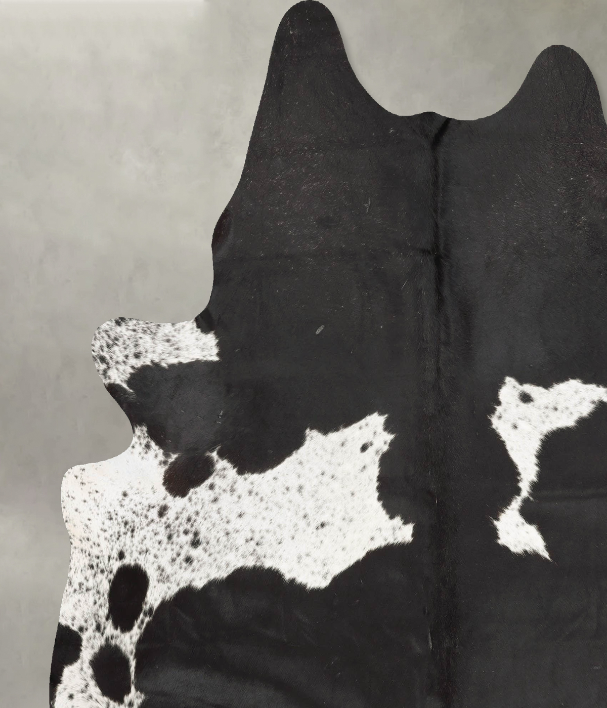 Black and White XX-Large Brazilian Cowhide Rug 7'10"H x 6'8"W #B29041 by Hudson Hides