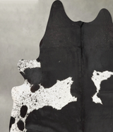 Black and White XX-Large Brazilian Cowhide Rug 7'10"H x 6'8"W #B29041 by Hudson Hides