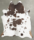 Chocolate and White XX-Large Brazilian Cowhide Rug 8'4"H x 7'3"W #B29046 by Hudson Hides