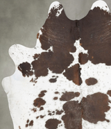 Chocolate and White XX-Large Brazilian Cowhide Rug 8'4"H x 7'3"W #B29046 by Hudson Hides