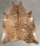 Medium Brindle XX-Large Brazilian Cowhide Rug 7'11"H x 7'0"W #B29047 by Hudson Hides