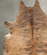 Medium Brindle XX-Large Brazilian Cowhide Rug 7'11"H x 7'0"W #B29047 by Hudson Hides