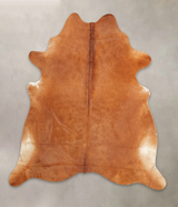 Solid Brown XX-Large Brazilian Cowhide Rug 7'9"H x 6'8"W #B2905 by Hudson Hides