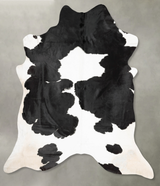 Black and White XX-Large Brazilian Cowhide Rug 9'8"H x 7'9"W #B29065 by Hudson Hides