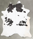 Black and White XX-Large Brazilian Cowhide Rug 9'7"H x 7'1"W #B29066 by Hudson Hides