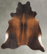 Chocolate XX-Large Brazilian Cowhide Rug 7'4"H x 7'3"W #B29067 by Hudson Hides