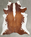 Brown and White Regular XX-Large Brazilian Cowhide Rug 8'7"H x 7'8"W #B29073 by Hudson Hides