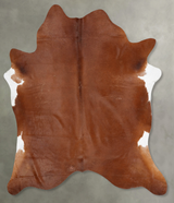 Solid Brown XX-Large Brazilian Cowhide Rug 8'0"H x 7'4"W #B29076 by Hudson Hides
