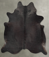 Solid Black XX-Large Brazilian Cowhide Rug 7'11"H x 7'0"W #B29077 by Hudson Hides