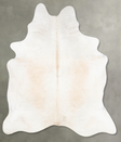 Ivory with Beige XX-Large Brazilian Cowhide Rug 7'11"H x 6'4"W #B29090 by Hudson Hides