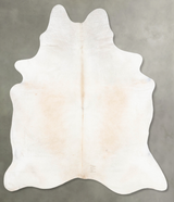 Ivory with Beige XX-Large Brazilian Cowhide Rug 7'11"H x 6'4"W #B29090 by Hudson Hides