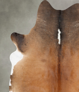 Chocolate and White XX-Large Brazilian Cowhide Rug 8'4"H x 7'1"W #B29091 by Hudson Hides