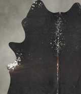 Salt and Pepper Black XX-Large Brazilian Cowhide Rug 8'5"H x 6'6"W #B29095 by Hudson Hides