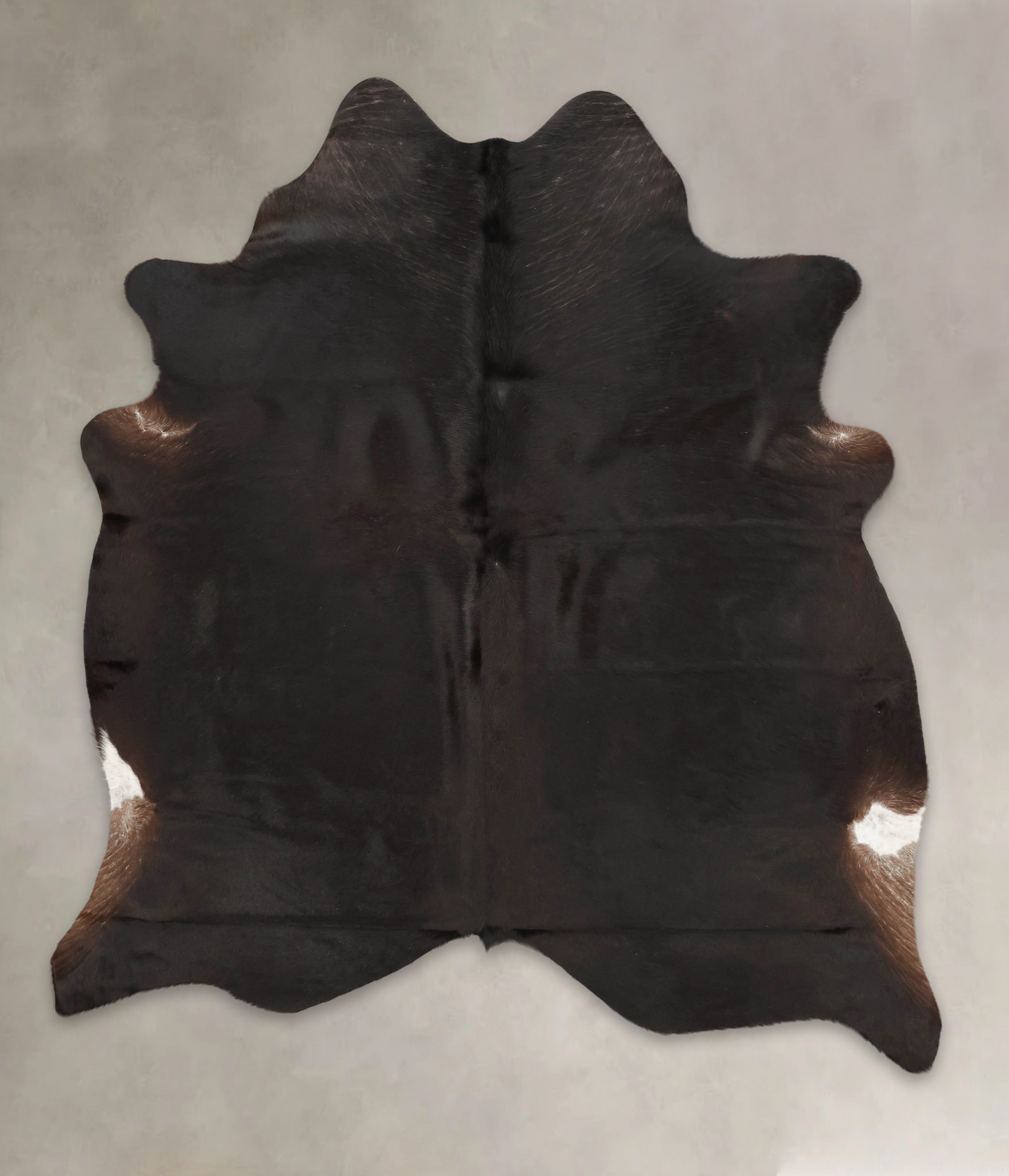 Solid Black Cowhide Rug #B2910