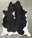 Black and White XX-Large Brazilian Cowhide Rug 8'1"H x 7'0"W #B29109 by Hudson Hides