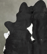 Black and White XX-Large Brazilian Cowhide Rug 8'1"H x 7'0"W #B29109 by Hudson Hides