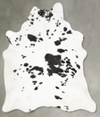 Salt and Pepper Black XX-Large Brazilian Cowhide Rug 7'10"H x 6'7"W #B29110 by Hudson Hides