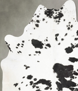 Salt and Pepper Black XX-Large Brazilian Cowhide Rug 7'10"H x 6'7"W #B29110 by Hudson Hides