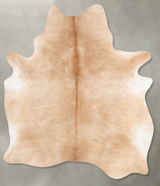 Beige X-Large Brazilian Cowhide Rug 7'9"H x 5'11"W #B29117 by Hudson Hides