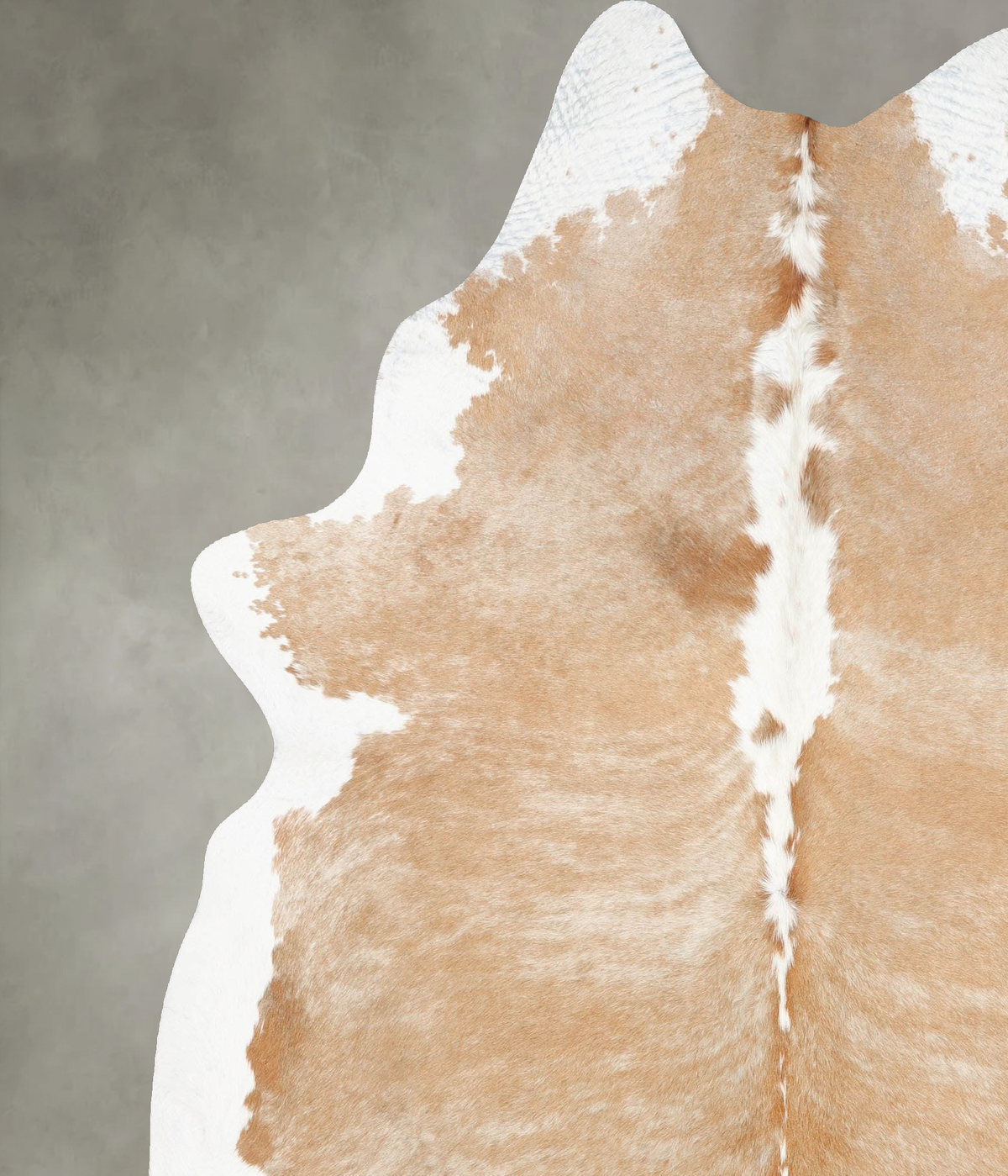 Beige and White XX-Large Brazilian Cowhide Rug 8'0"H x 6'10"W #B29119 by Hudson Hides