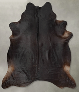 Solid Black XX-Large Brazilian Cowhide Rug 8'6"H x 7'3"W #B29123 by Hudson Hides