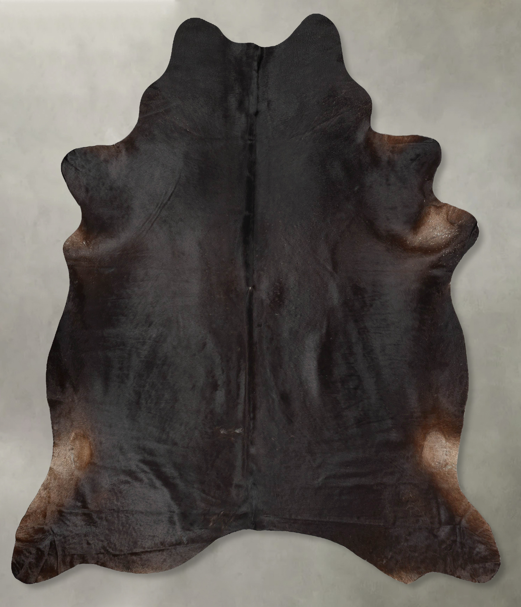 Solid Black Cowhide Rug #B29123
