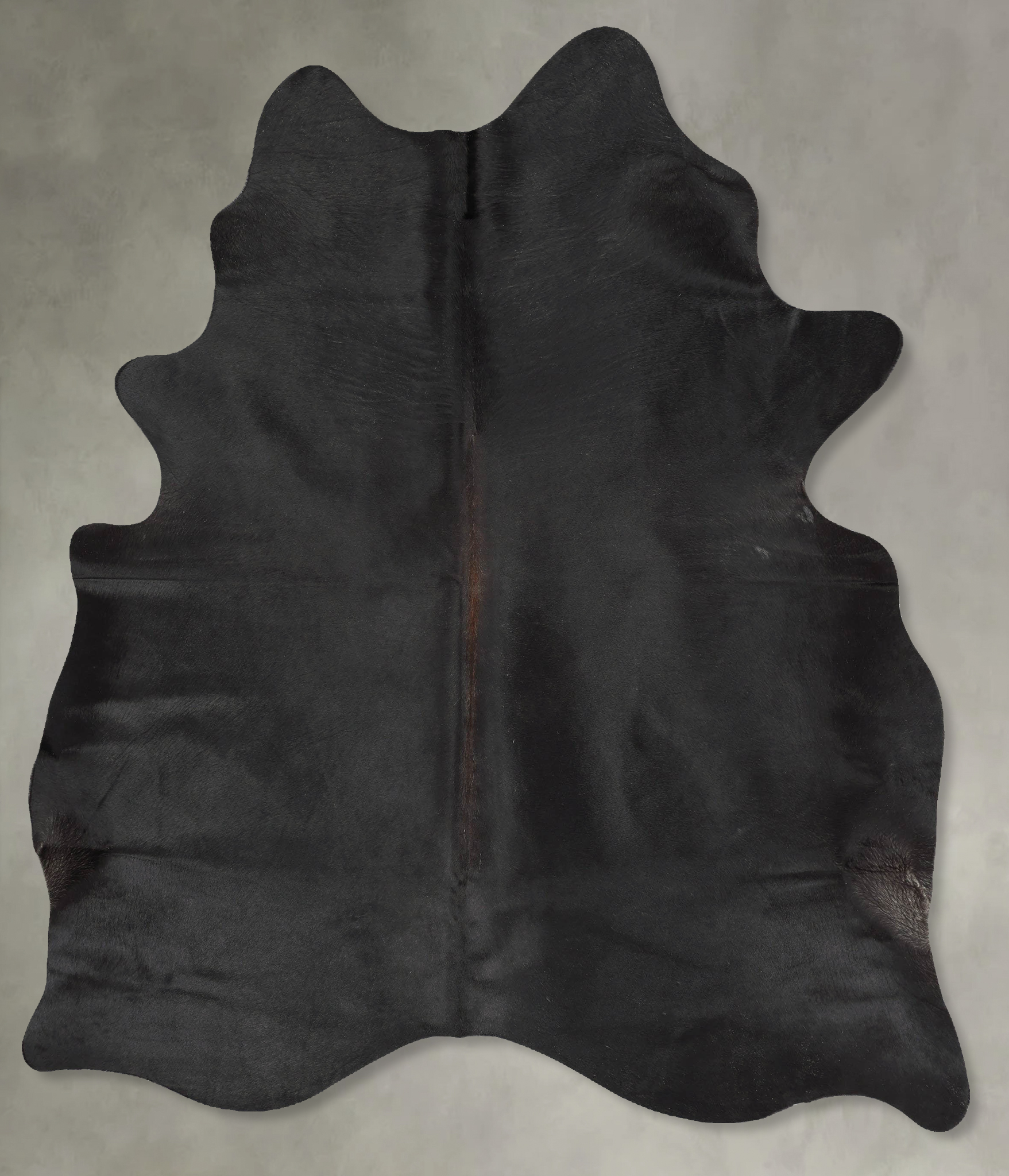 Solid Black Cowhide Rug #B29124