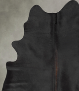 Solid Black X-Large Brazilian Cowhide Rug 7'9"H x 5'9"W #B29124 by Hudson Hides