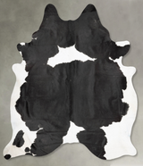 Black and White XX-Large Brazilian Cowhide Rug 9'2"H x 7'8"W #B29132 by Hudson Hides