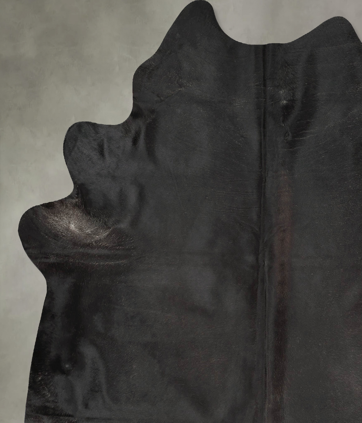Solid Black XX-Large Brazilian Cowhide Rug 8'5"H x 6'10"W #B29134 by Hudson Hides