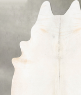 Ivory with Beige XX-Large Brazilian Cowhide Rug 8'5"H x 7'6"W #B29138 by Hudson Hides