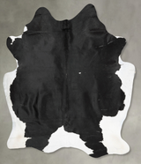Black and White XX-Large Brazilian Cowhide Rug 7'10"H x 6'8"W #B29145 by Hudson Hides