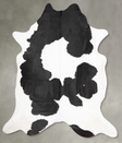 Black and White XX-Large Brazilian Cowhide Rug 9'0"H x 7'6"W #B29147 by Hudson Hides